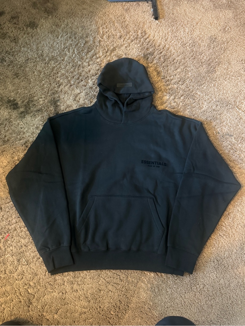 Fear of God ESSENTIALS Black Pullover Hoodie